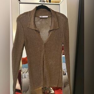 Zara Gold knit Cardigan